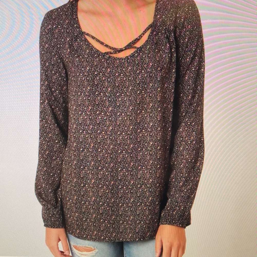 Daytrip (Buckle) Printed boho top sz L